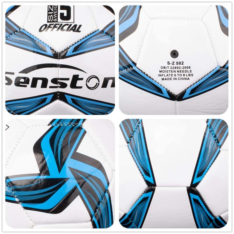 Senston Soccer Balls for Adult Training Ball Size 5 Official Match Football Balls with Pump - Image 3